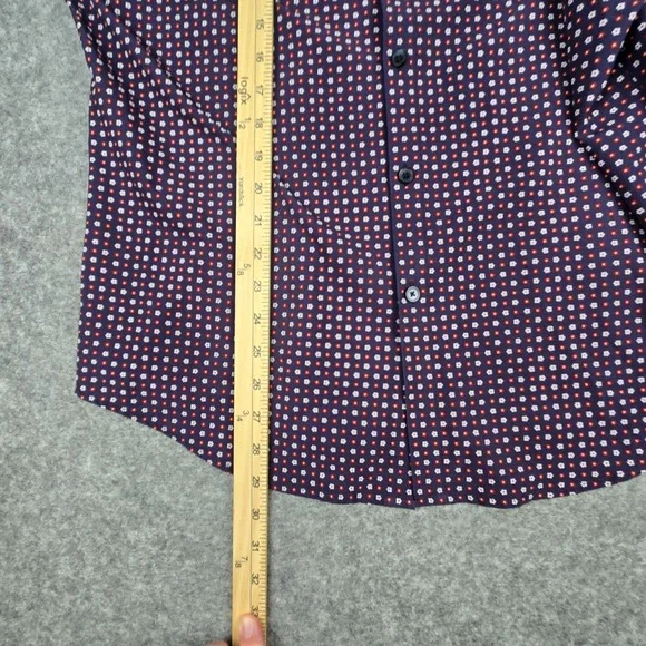 Mizzen + Main Performance Shirt Leeward Short Sleeve Mens Large Trim Fit Floral - Picture 6 of 9